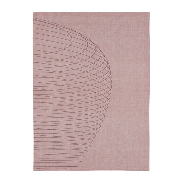 Розова кухненска кърпа Кръгове, 70 x 50 cm - Zone