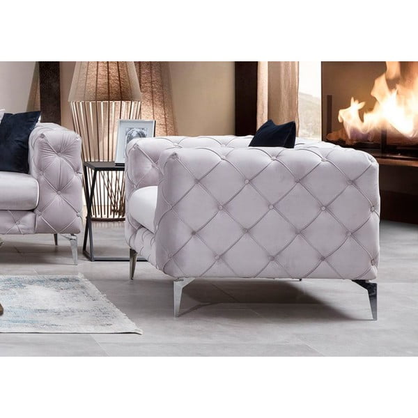 Светлосиво кресло Como – Artie-image-2