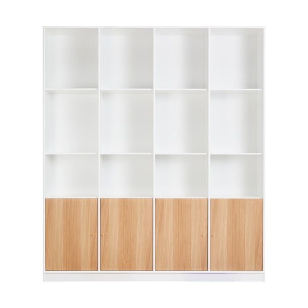 Бял шкаф за книги от дъб 176x199 cm Mistral - Hammel Furniture