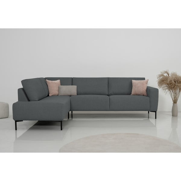 Антрацитен ъглов диван (ляв ъгъл) Loosdrecht – Scandic-image-1
