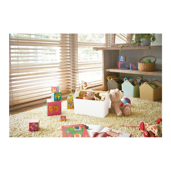 Бяла/в естествен цвят пластмасова кутия за съхранение 21x37x24 cm Favori – YAMAZAKI-image-3