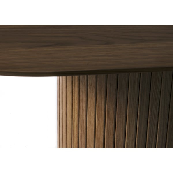 Кафява трапезна маса с дъбов плот 95x180 cm Nola – Unique Furniture-image-3