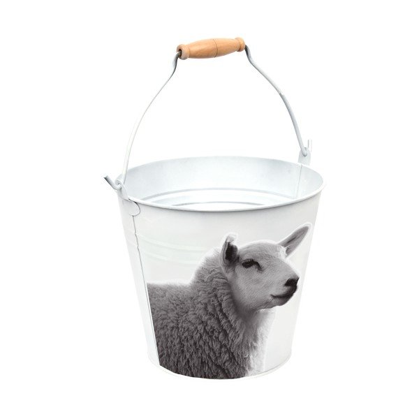 Kyblík Esschert Design B&W Sheep, výška 19,9 cm