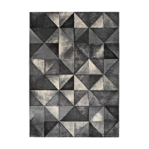 Сив килим Delta Triangle, 67 x 125 cm - Universal