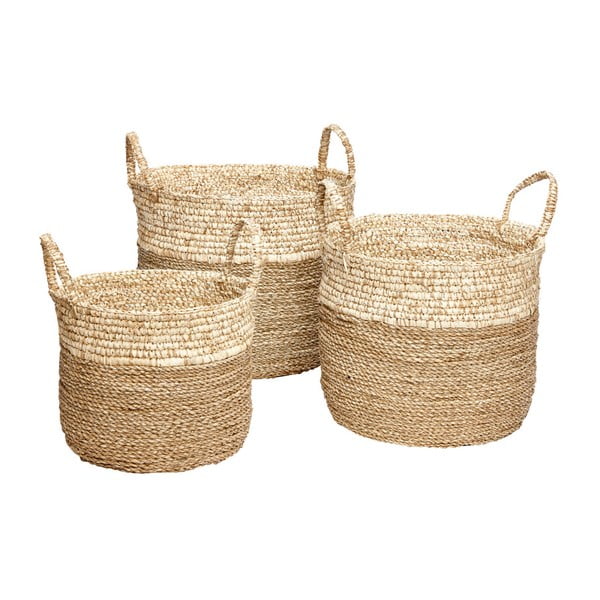 Комплект от 3 кошници за съхранение от морска трева Maria - Hübsch