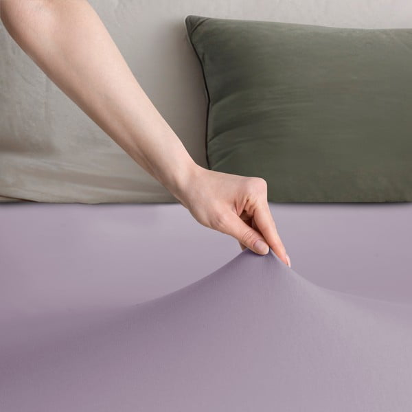 Еластичен чаршаф от джърси в лавандулов цвят 200x200 cm Amber – Restilo-image-2