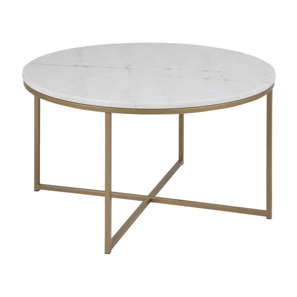 Бяла кръгла маса за кафе ø 80 cm Alisma - Actona