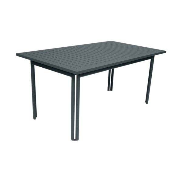 Тъмно сива метална градинска маса за хранене Коста, 160 x 80 cm - Fermob