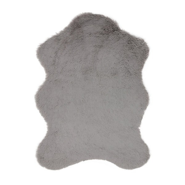 Сив килим от изкуствена кожа Tavsantuyu Grey, 80 x 105 cm - Unknown