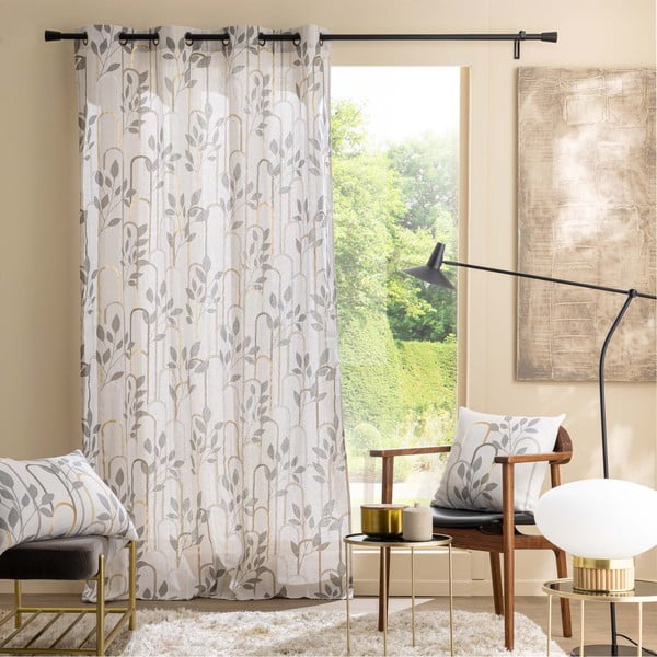 Сиво перде 140x240 cm Roseris – douceur d'intérieur-image-3