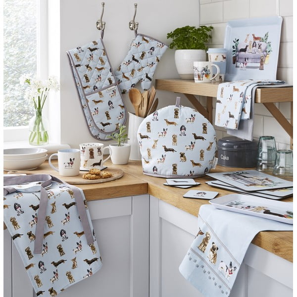 Чаени кърпи и кърпа за съдове в комплект от 4 бр. Curious Dogs – Cooksmart ®-image-2