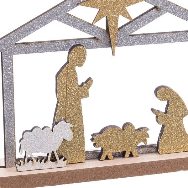 Дървена сцена на Рождество Христово - Casa Selección-image-1