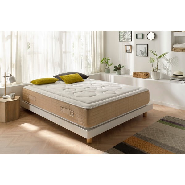 Твърд/средно твърд терморегулиращ матрак с пружини с две лица 200x200 cm  Hexaflex Bagged Springs Gel  – Moonia-image-1