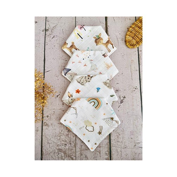 Бели лигавници от муселин в комплект от 4 броя Mila - Mila Home-image-1