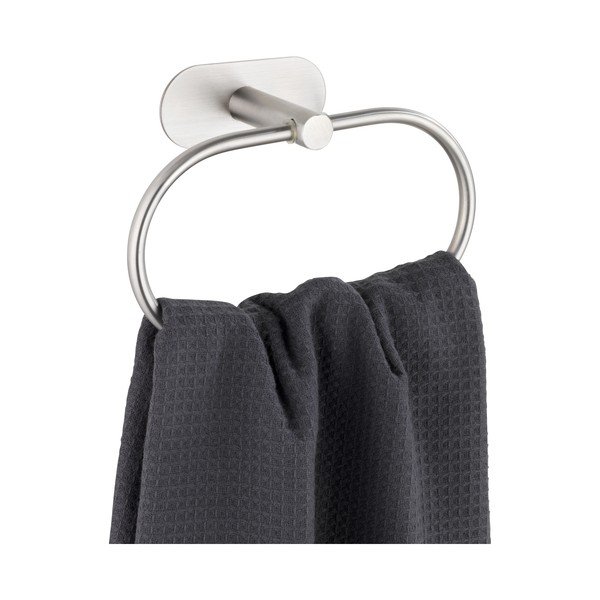 Матово-сребриста самозалепваща поставка за кърпи от неръждаема стомана Orea – Wenko-image-2