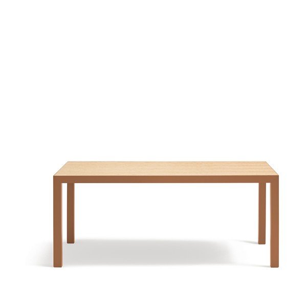 Трапезна маса с дъбова дървена плоскост 75x180 cm Alma – Teulat