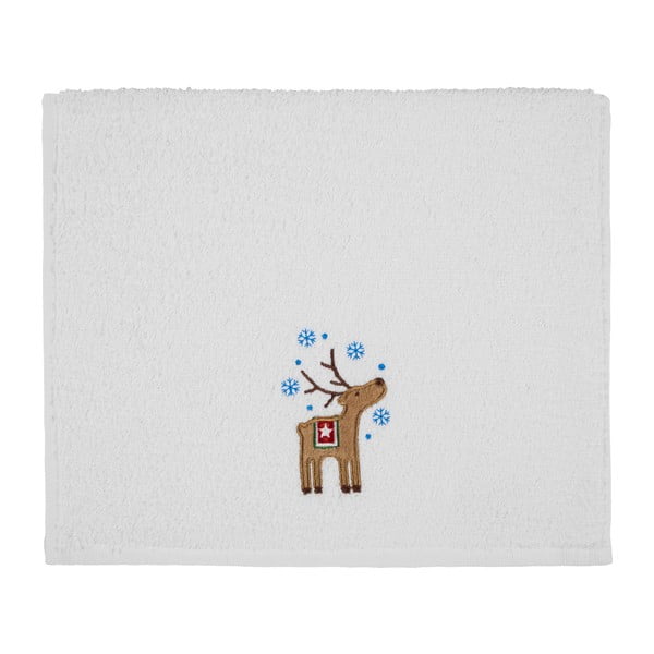 Osuška Christmas Reindeer White, 30 x 50 cm