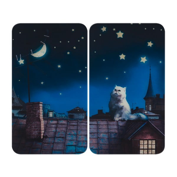 Капаци за печка в комплект от 2 броя от закалено стъкло 30x52 cm - Maximex