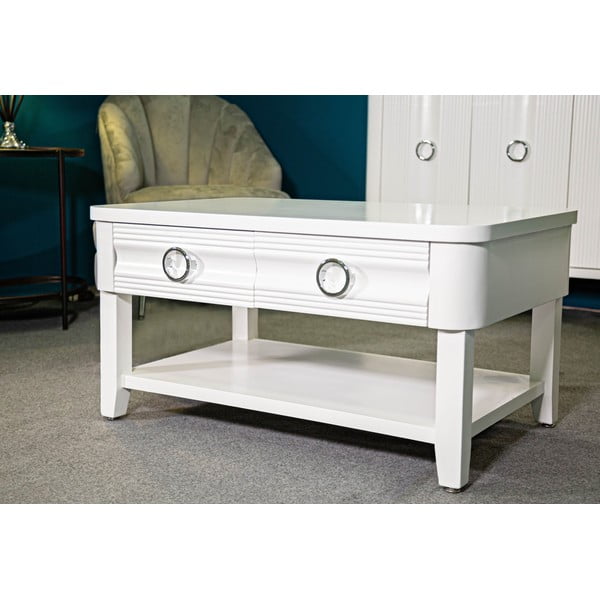 Масичка за кафе от бяла ела 60x90 cm Shine - Mauro Ferretti-image-1