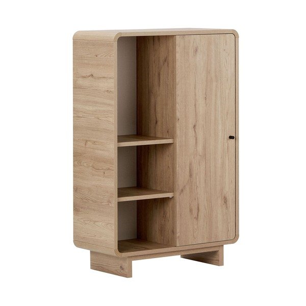 Шкафче от декор от дъб  в светло естествен цвят 70x110x34 cm Torina – Nordure