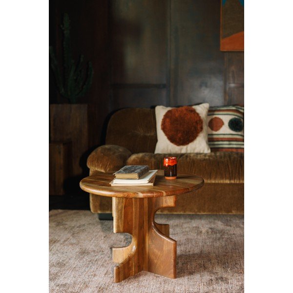 Кръгла странична масичка от масивна акация ø 60 cm Morgan – Dutchbone-image-1