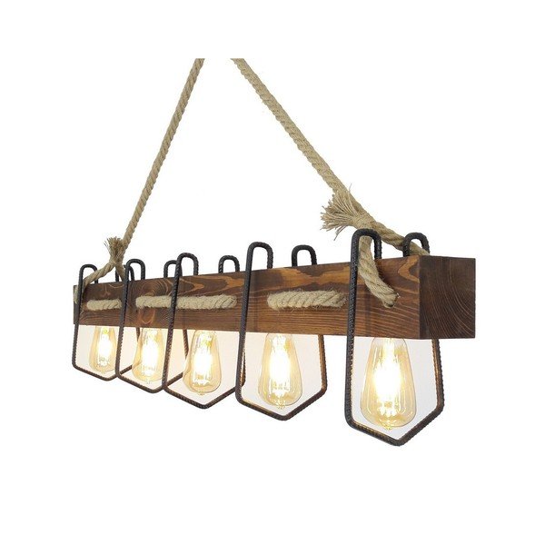 Висяща лампа, изработена от борова дървесина Jason - Opviq lights-image-2