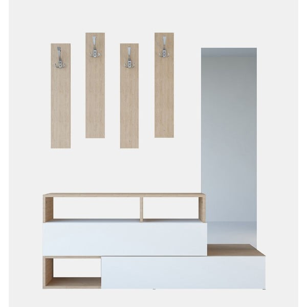 Дървен комплект за коридор Charles Brown, ширина 137 cm - Homemania