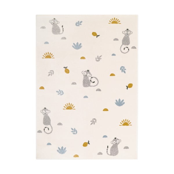 Бежов детски килим , 135 x 190 cm Little Wild Monkey - Nattiot