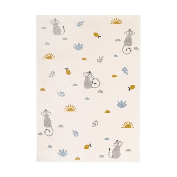 Бежов детски килим , 135 x 190 cm Little Wild Monkey - Nattiot