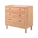 Детски скрин от масивен дъб в естествен цвят 100x95x55 cm Forrest – Vipack