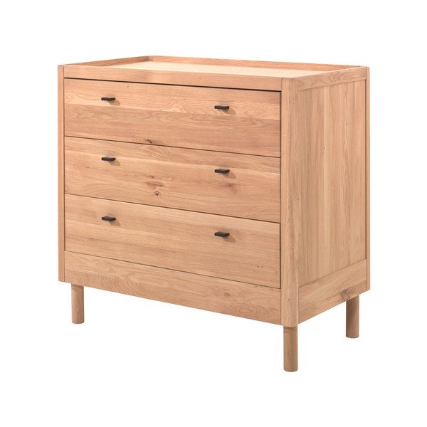 Детски скрин от масивен дъб в естествен цвят 100x95x55 cm Forrest – Vipack