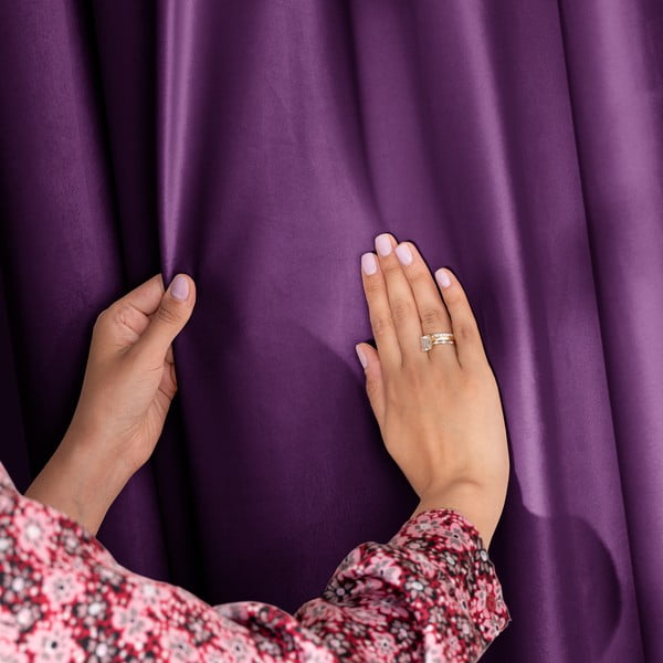 Лилаво затъмняващо перде 140x270 cm Pleat – Restilo-image-4