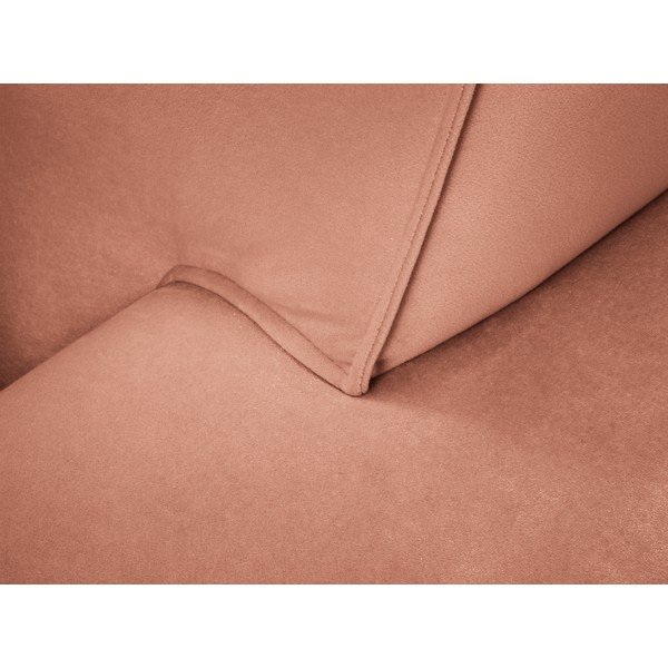 Розов кадифен диван Siena - Cosmopolitan Design-image-1