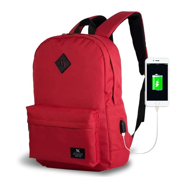 Червена раница с USB порт My Valice SPECTA Smart Bag - Myvalice
