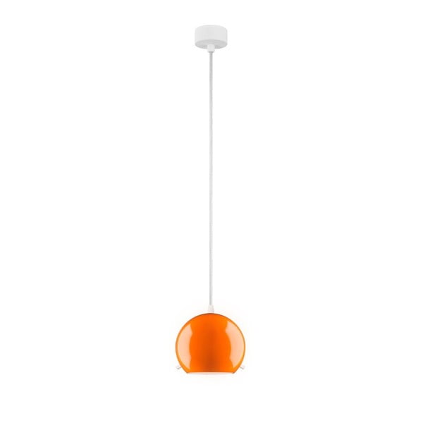 Оранжева лампа за таван с бял кабел Myoo - Sotto Luce