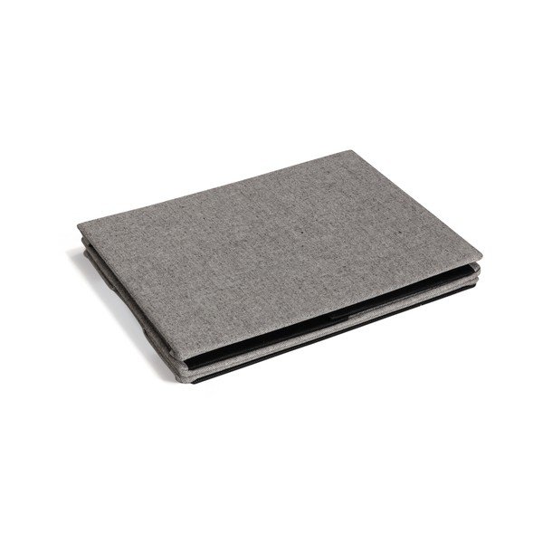 Сива текстилна кутия за съхранение с капак 27x36x19 cm Soft Storage Small – Bigso-image-4