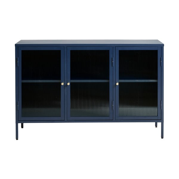 Синя метална витрина Bronco, височина 85 cm - Unique Furniture