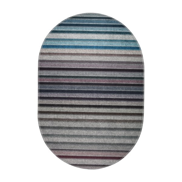 Синьо-сив миещ се килим, 160x230 cm - Vitaus