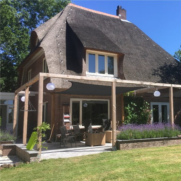 Платно с триъгълна тента Como сиво, 3,6 м - Livin' Outdoor-image-1