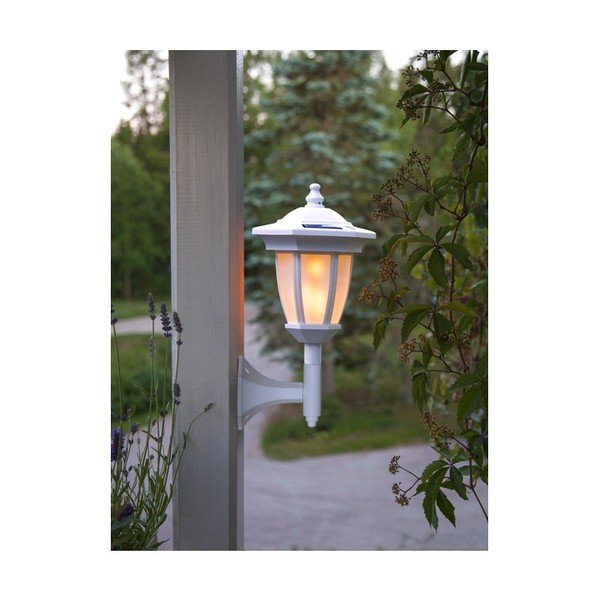 Бяло външно слънчево LED осветително тяло Flame - Star Trading-image-2