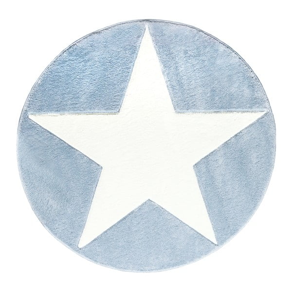 Modrý dětský koberec Happy Rugs Round, Ø 160 cm 