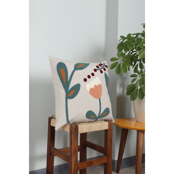 Ленена декоративна възглавница 43x43 cm Fresya – Mioli Decor-image-2