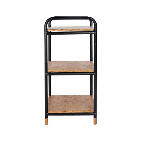 Черен/естествен метален рафт за баня 42x69 cm Loft – Wenko-image-3