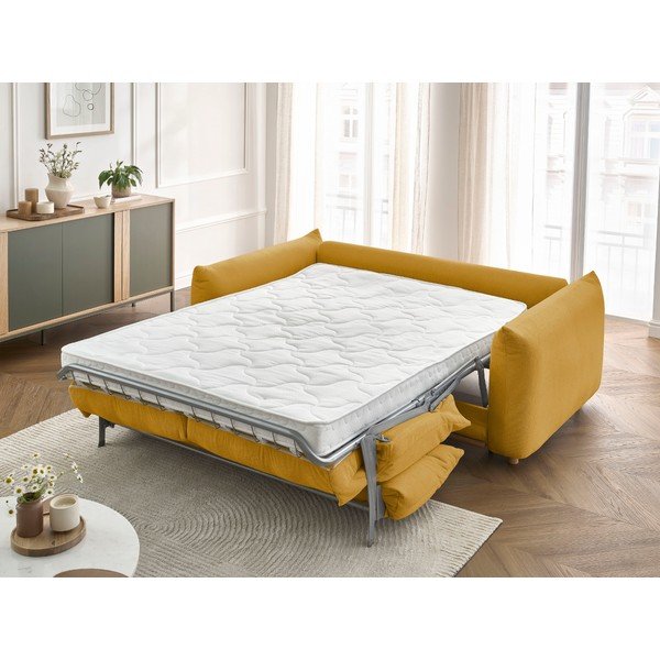Жълт сгъваем диван 234 cm Ernest – Bobochic Paris-image-1