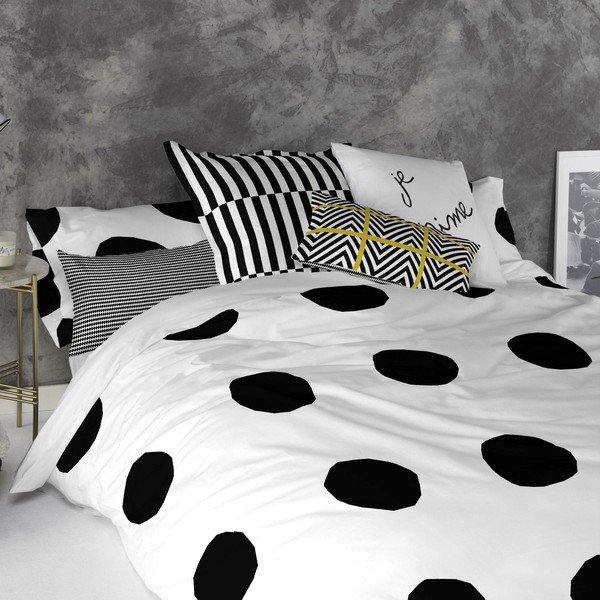 Комплект от 2 памучни калъфки за възглавници, 50 x 75 cm Dot - Blanc-image-2