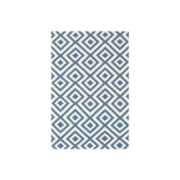 Vlněný koberec Luisa Middle Blue, 180x120 cm