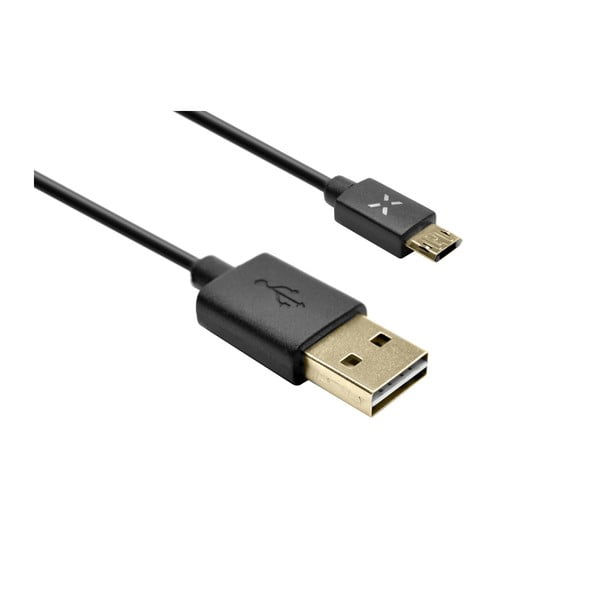 Černý oboustranný USB datový kabel Fixed TO microUSB s konektorem microUSB, 1m