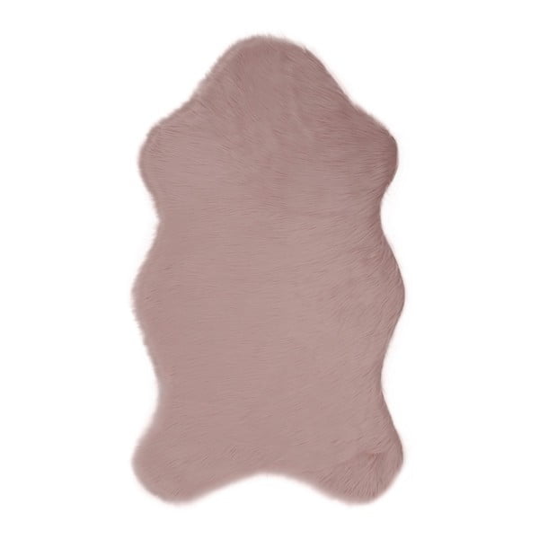 Розов килим от изкуствена кожа Pelus Powder, 90 x 150 cm - Unknown