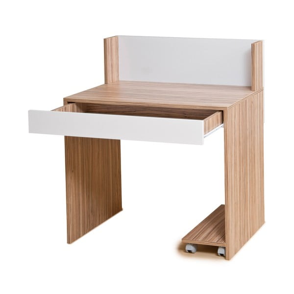 Pracovní stolek Bend, bílá/samba