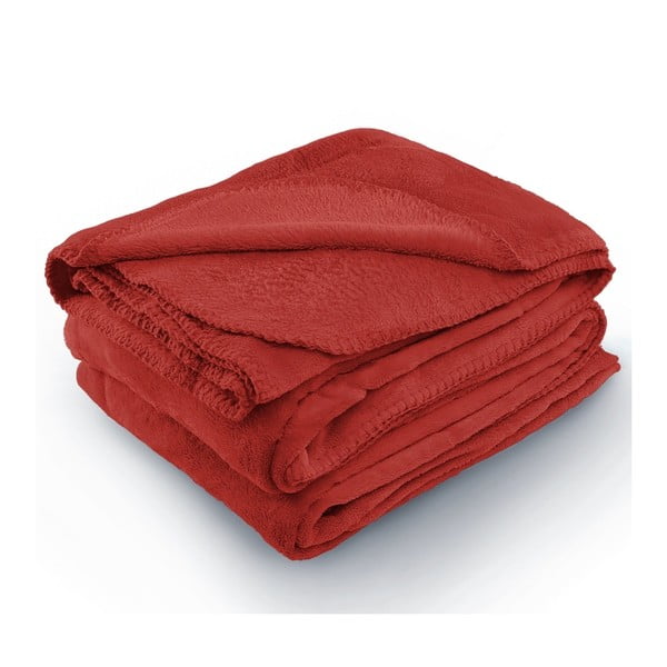 Червено одеяло от микрофибър Tyler, 70 x 150 cm - AmeliaHome